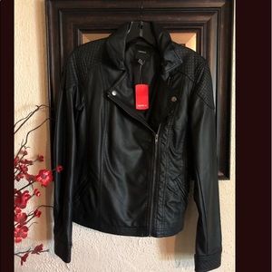 NWT vegan faux leather F21 moto biker jacket Sz M